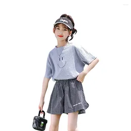 Clothing Sets Kids Summer Clothes Tshirt Skirt Girls Cartoon Pattern Tracksuit For Girl Casual Style Children's
