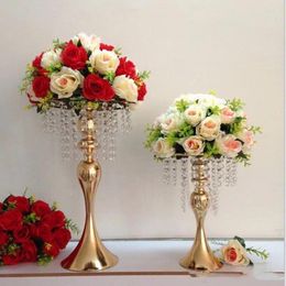 Party Decoration 10Pcs/lot 33cm 48cm Wedding Bouquet Flower Ball Centrepieces Vase Stand Iron Display Rack Road Lead