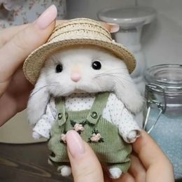 Stuffed Plush Animals 14cm Gardener Peter Rabbit Plush Toy Handmade Cute Doll Teddy Rabbit Stuffed Plushies Toys Home Decoration Kids Girlfriend Gift