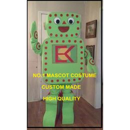 New Green Mascot Costume Adult Cartoon Character Robot Theme Anime Cosply Costumes Custom Carnival Fancy Dress Kits 1787 Mascot Costumes