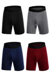 Mens Underwears Underpants Boxers Shiping Male Sports Style Closed Boxers Breathale Underpant 4PCS Lot Solid Colors Plus Si6679409