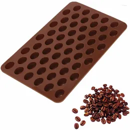 Baking Moulds 55Hole Cocoa Bean Coffee Shape Cake Silicone Chocolate Epoxy Mould Decorating Tools For Bakeware Mould DDJ