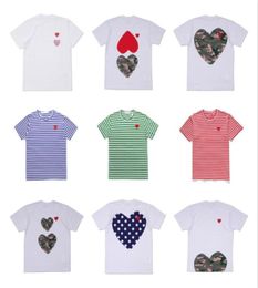 Play Fashion Mens Play CDG T Shirt Designer Red Heart Shirt Casual Women Commes Des Shirts Badge Quanlity TShirts Cotton Embroider1760875