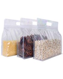 Bottom Flat Grade Transparent Laminated Plastic Zip Lock Food Packaging Bag with Handle4746383