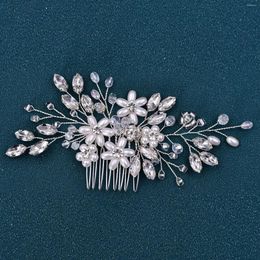 Headpieces HP346 Freshwater Pearl Rhinestone Bride Headdress Wedding Party Bridesmaid Hair Accessories Woman Fashionable Comb