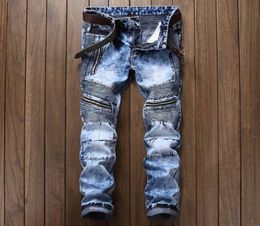 Men039s Jeans Mens Fashion Biker Slim Fit Straight Vintage Motorcycle Denim Trousers For Male Size 28407410066