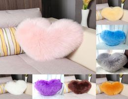 Love pillow multicolor heartshaped plush pink imitation wool modern minimalist sofa and comfortable cushion size 3544cm3804763