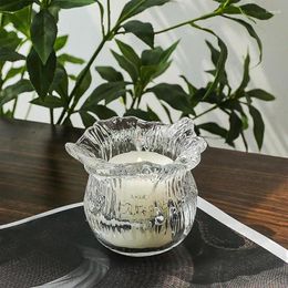 Candle Holders Tea Lights Holder Clear Glass Cabbage Table Centrepieces Home Decor Tabletop Ornament With Stable Base For