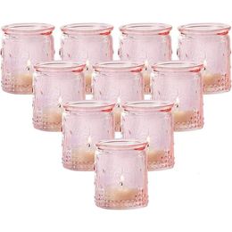 24PCS Tea Light Holder Party Supplies Vintage Glass Tealight Votive Candle Holders Candles for Wedding Table Decoration Birthday 240517