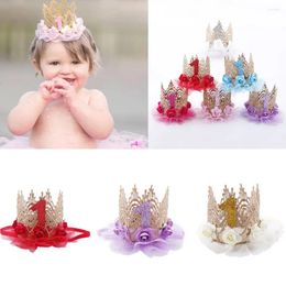 Hair Accessories Kids Gift Party Decoration Boys Girls Crown Band Baby Birthday Hat Flower Headwear 1 Years Old