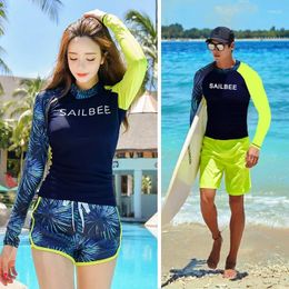 Women's Swimwear SAILBEE Men UV Protect Long Sleeve Swimsuit Mens Rashguard Surfing Rash Guard Surf Shirt For Swimming Sail Drop Ship