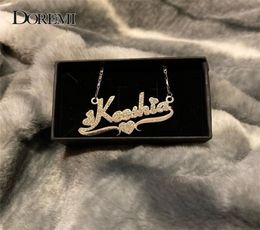 DOREMI 316L Stainlesss Name Necklaces Pendant Letters Necklace for Women Custom Chain Jewellery Children Personalised Gold 2207187544649