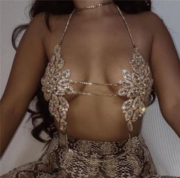 New style rhinestone breast chain sexy nightclub body chain shiny diamond bra brallete diamond bra rhinestone bralette5545291