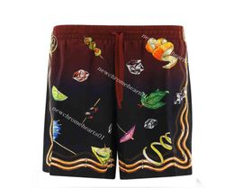 men club sunset casual pants designer short sleeves shirts summer beach Hawaii sets8218877