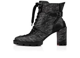 Stivali da donna in gomma grossa Scarpe di lusso RED BOTM SCHIE HIGH TAHE MACADEMIA SULLA SCOPO MARTIN SUPER QUALITÀ DELLA QUALITÀ DELLA BOX4580498