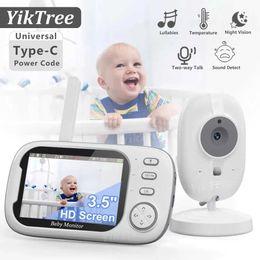 Wireless Camera Kits 3.5-inch wireless video baby monitor mother and child two-way audio baby nanny safety camera night vision temperature monitoring J240518