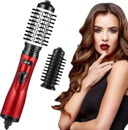 3 in 1 Rotating Hair Dryer Electric Comb Straightener Brush Air Negative Ion Styler y240506