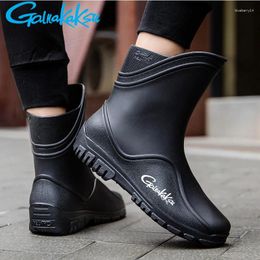 Casual Shoes Rain Boots Men's Medium Tube Brand Fashion Outdoor Waterproof Hiking Work Car Wash Fishing Kitchen Rubber