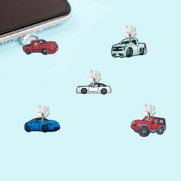 Other Cell Phone Accessories Car Collection Cartoon Shaped Dust Plug Anti Charm Cute Charging Port Compatible With Type-C For Drop Del Otwc9