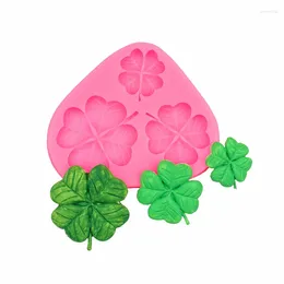 Baking Moulds Clover Silicone Sugar Flipping Mould Handmade Soap Gypsum Accessories A845