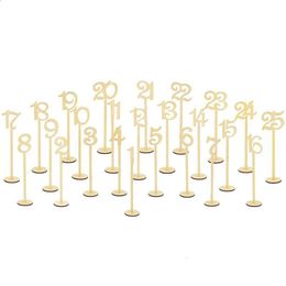 Other Event & Party Supplies Wedding Table Numbers Wooden Centrepiece Sticks With Stand For Reception Banquet Dinner Birthday Decorati Dhi0O