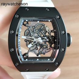Richamills Watch Milles Watches Mens Series Full Hollow Black Ceramic Manual Mechanical Rm055 Limited Edition 50