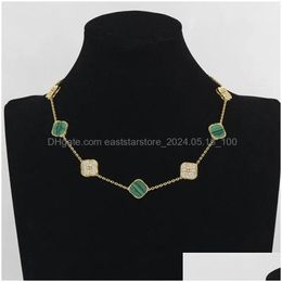 Pendant Necklaces Designer Necklace Clover Gold 10 Four Leaf Diamond Titanium Sier Pated Mticolor Luxury Classic For Womens Long Chain Otk8R