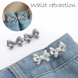 Belts Bowknot Waist Buckle Detachable Pant Clips Jeans Button Snaps Adjustable No Sewing Waistband Tightener Clothing Accessories