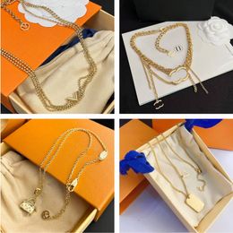 Luxury 18k Gold-Plated Necklace Brand Designer Designs Trendy Necklaces For Fashionable Charming Women High-Quality Wedding Gifts Necklaces Birthday Party