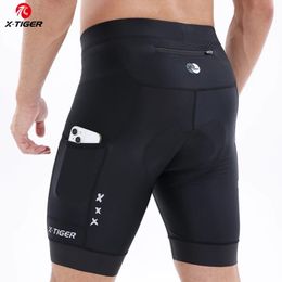 X-TIGER Men Cycling Shorts with Back Pocket 5D Sponge Pad Bike Shorts for Mountain Road Biking Riding Half Pants Tights 240520