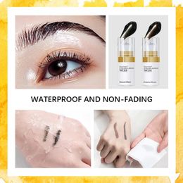 Ibcccndc professional eyebrow tint kit Enhancer Semi Permanent Eyebrows Coloring Waterproof Long-lasting Easy to Wear Makeup Natural Eye Brow Tool #02