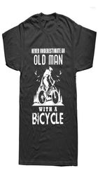 Men039s TShirts Never Underestimate An Old Man With A Mountain Bike T Shirt For Men Cotton O Neck Short Sleeve Tees Clothes Su9677719