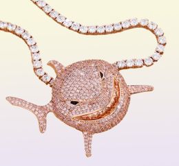 Iced Out Pendant Luxury Designer Jewellery Mens Necklace Statement Hip Hop Bling Big Pendants Diamond Tennis Chain Rapper 6IX9INE Charms9917637