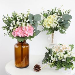 Decorative Flowers Plastic Artificial Bouquet Wedding Party Decoration Peony Fake Flower For Home Table Decor Outdoor Country