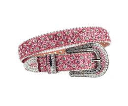 2021 Newest Fashion Western Crystal Studded Belt Luxury Strap Diamond Cowgirl Cowboy Rhinestone Belts For Kid Jean Cinto De Stra7880964