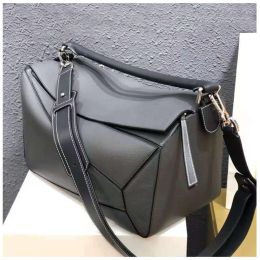 Top 10A designer bag Puzzle New Cowhide Large Mens Handbag high-end 1 1 Geometry Bag Spliced genuine leather handbag Single Shoulder bags Crossbody Handheld Womens