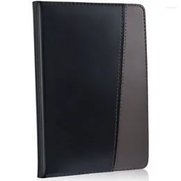 Deli Leather Covered Notebook Memo Book Meeting Notepad Business Office Student 7911 7912