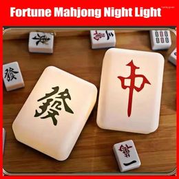 Table Lamps Mahjong Night Lamp Desktop Modern Creative Dimmable Rechargeable 500mah Bedroom Decoration Led Light