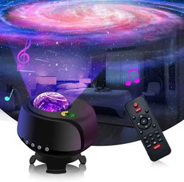 Lamps Shades LED Aurora Star Projector Nightlights Galaxy Projector Bluetooth Music Speaker Nebula Starry Sky Projection Lamp Home Room Decor Y240520GJ9I