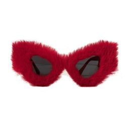 Sunglasses Winter Plush Red Party Glasses Knitted Hat Sun ChristmasSunglasses 281B