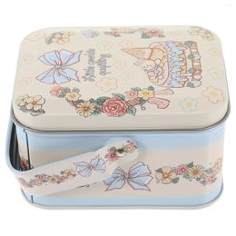 Storage Bottles Festival Biscuit Containers Candy Tin Holiday Tinplate Tins Sugar Case Box Cookie Supplies Metal