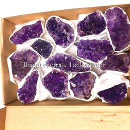 10Pcs 2050mm Random Size Natural Amethyst Druze Crystal Rocks Clusters Stone from Uruguay form Raw Purple Druzy Geode Quartz 3117209