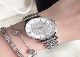 selling Fashion woman watches Lady quartz Stainless Steel luxury diamonds rose goldsilver Bracelet Wristwatches Brand Japan m4364860