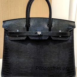 Platinum Lizard Leather Handbag 7A Kliys Majia Bag 25cm Original Lizard Skin Fully Hand sewn Wax Thread Fashion Handbag