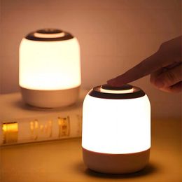 Lamps Shades Rechargeable touch night light portable bedside dimming baby sleep light with touch sensor light suitable for living room bedroom Y240520LS0S