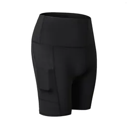 Active Shorts Women Soft Breathable Home Gym Fitness With Pocket Cycling Tummy Control Comfortable Slim Fit Yoga Exercise High Waist