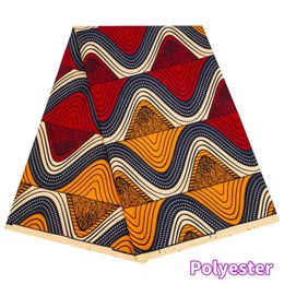 XIAOHUAGUA African Print Polyester Fabric Real Wax Tissu Party Dress Sewing Material By Yard Warps Patchwork DIY 240506