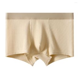 Underpants Mens Underwear U-bulge Pouch Boxer Briefs Modal Comfortable Soft Trunks Breathable Sweat Shorts Elastic Solid Color
