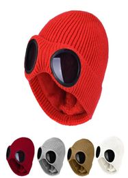 Men039s Beanie Winter Warm Knit Hats Outdoor New Fashion Unisex Adult Windproof Ski Caps with Removable Glasses Thicken Sports 6281324