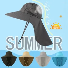 Wide Brim Hats Breathable Sun Hat Cap UV Protection Unisex Summer Fishing Mesh Outdoor Climbing Hiking With Neck Flap